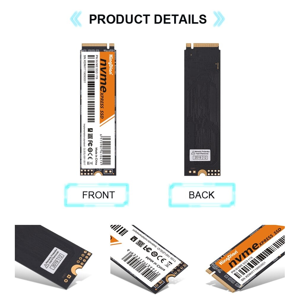 Ssd Kingdian Nv480 1TB PCI-E Nvme (2280)