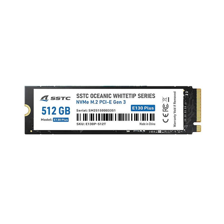 Ảnh minh họa SSD NVME SSTC E130 PLUS 512G (ĐỌC/GHI 3200MB/S -2700MB/S) M.2 GEN 3X4 1