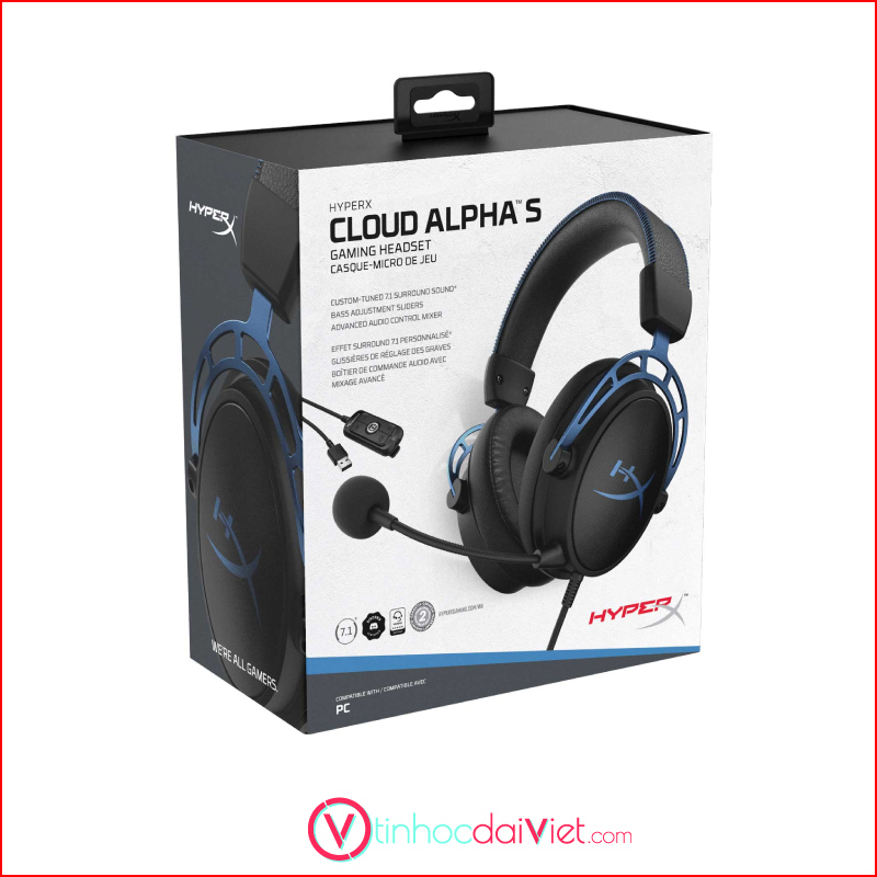 Ảnh minh họa Tai Nghe Kingston HyperX Cloud Revolver S 7.1 (USB/Jack3.5mm/Micro có thể tháo rời) 1