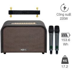  Loa Acnos Acoustic 3 Compact, Công Suất 220W, Bass 20cm, Quai Rời, Pin 