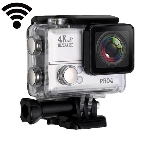 Máy ảnh lặn PRO4 4K Bạc – Góc rộng 170°, WiFi, chống nước 45m