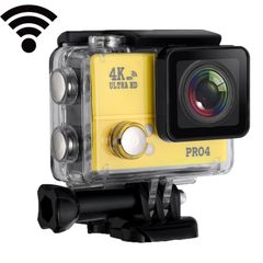  Máy ảnh lặn PRO4 4K Vàng  – Góc rộng 170°, WiFi, chống nước 45m 