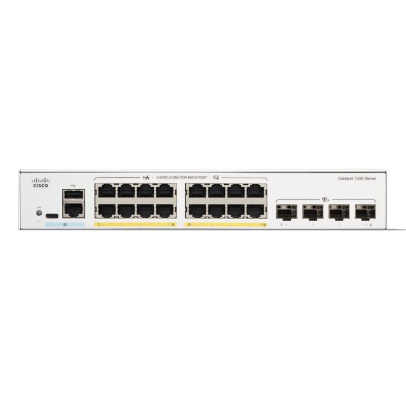 Ảnh minh họa Switch Cisco C1300-16P-4X 16x PoE+ 120W, 4x SFP+ Uplink 1
