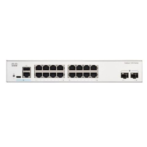 Switch Cisco Catalyst C1200-16P-2G, 16 Ports PoE+ 120W, SFP Uplink