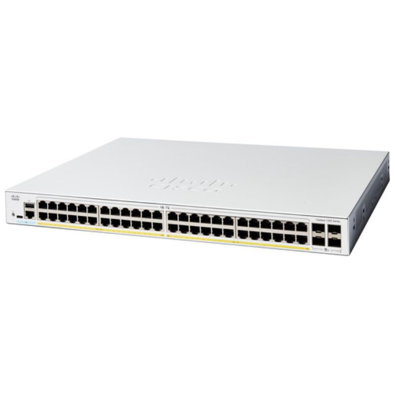Ảnh minh họa Switch Cisco Catalyst C1200-48P-4G 48x PoE+ 375W, 4x SFP Uplink 1