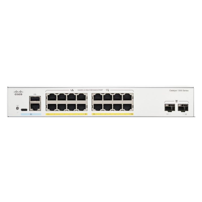 Ảnh minh họa Switch Cisco Catalyst C1300-16P-2G 16x PoE+ 120W, 2x SFP 1