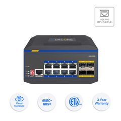  Switch công nghiệp AurCore AIS4001P L2+ | 8GE | 4G SFP+ | PoE/PoE+ 