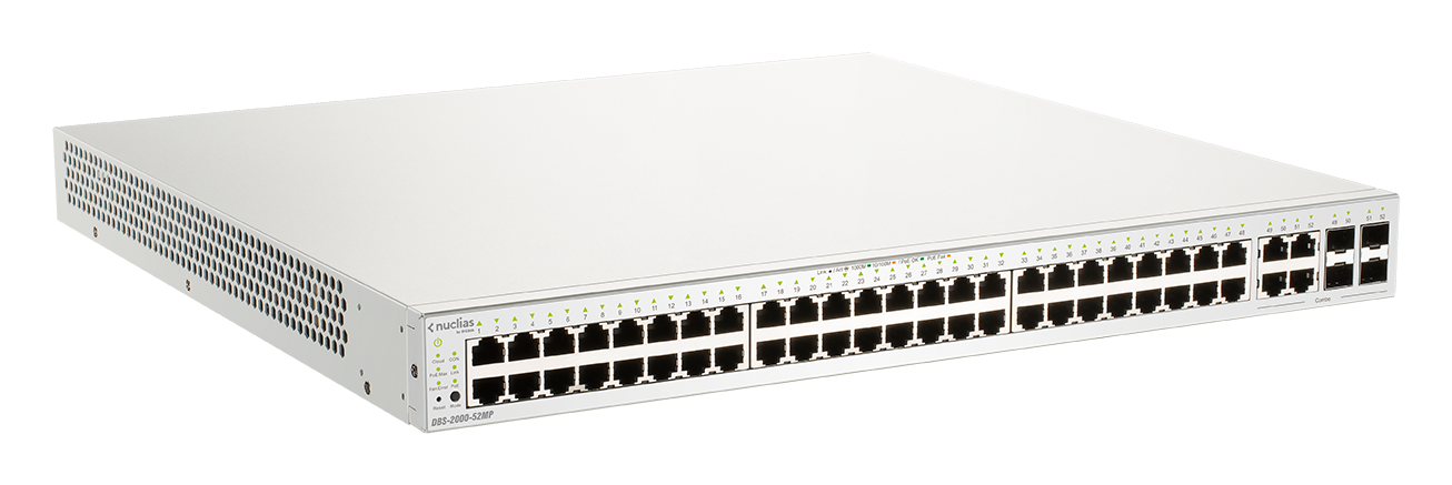 SWITCH D-LINK DBS-2000-52MP – 52 CỔNG GIGABIT POE+ QUẢN LÝ CLOUD NUCLIAS