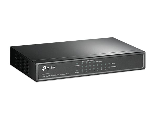 Switch Desktop/Rackmount 8 cổng Gigabit với 8 cổng PoE+