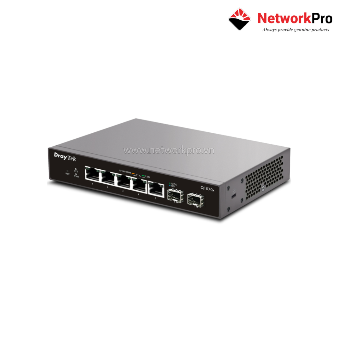 Ảnh minh họa Switch DrayTek VigorSwitch Q1070x – 5×2.5GbE + 2 SFP+ Smart Managed 2