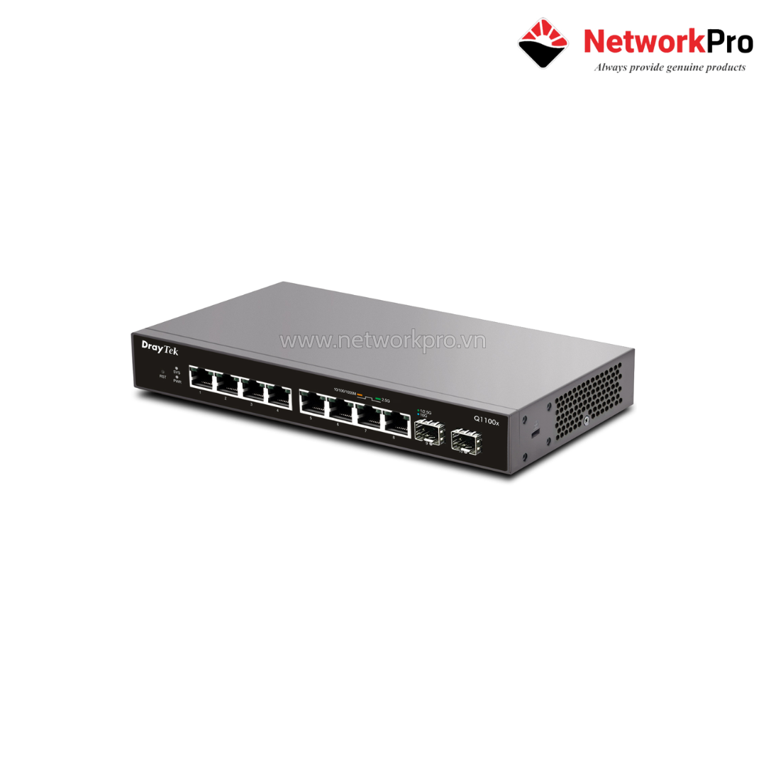 Ảnh minh họa Switch DrayTek VigorSwitch Q1100x – 8×2.5GbE + 2 SFP+ 10G Smart Managed 1
