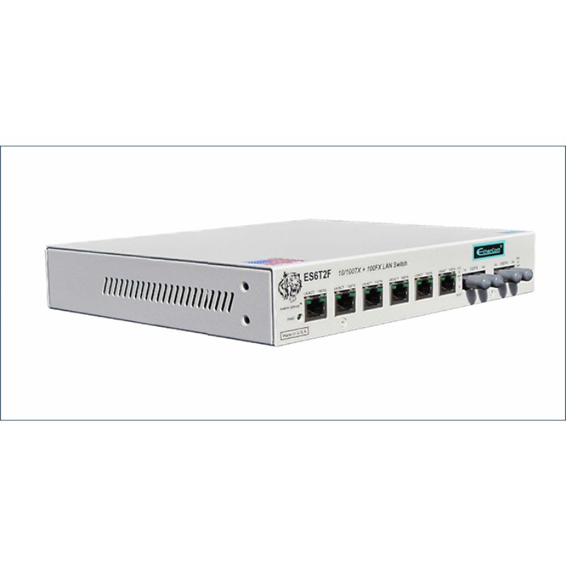 Switch Ethercom ES6T2F, 6x 10/100TX + 2x 100FX Ports, 8 Port LAN