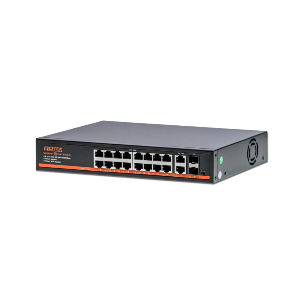 Ảnh minh họa Switch PoE APTEK Gigabit SG1164P (20 port/ 1 Gbps/ 2SFP) 1