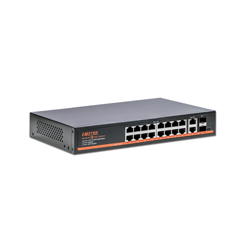 Ảnh minh họa Switch PoE APTEK Gigabit SG1164P (20 port/ 1 Gbps/ 2SFP) 3