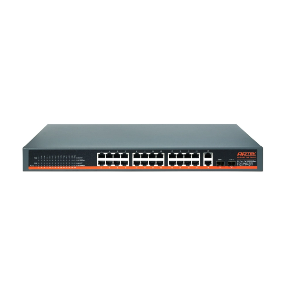 Ảnh minh họa Switch PoE APTEK SF1244P (28 port/ 10/100 Mbps/ 2 SFP) 1