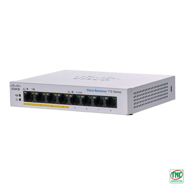 Ảnh minh họa Switch PoE Cisco CBS110-8PP-D (8 port/ 10/100/1000 Mbps) 1