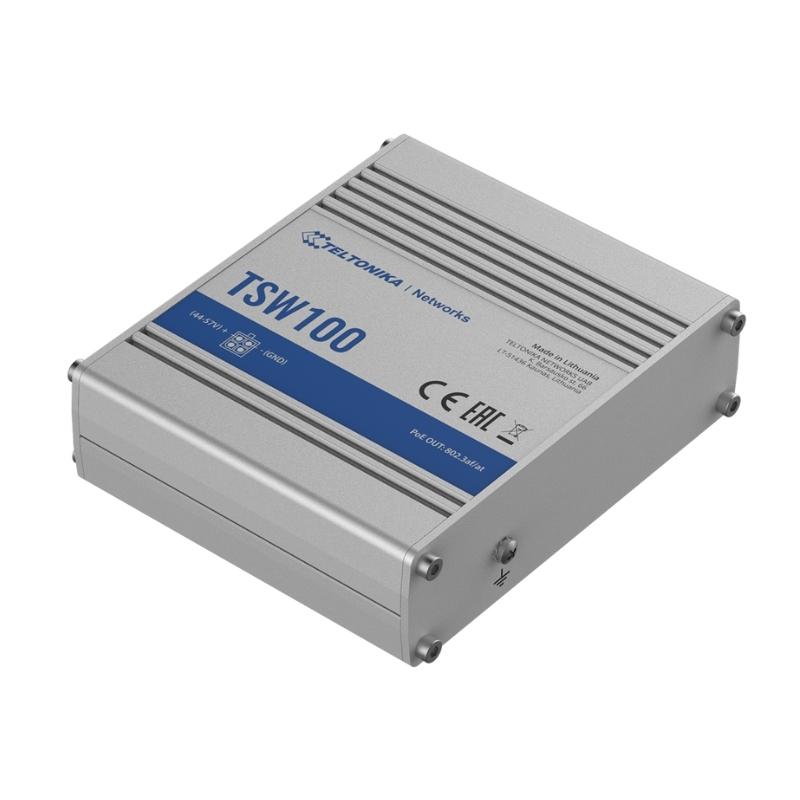 Ảnh minh họa Switch PoE công nghiệp Teltonika TSW100 4 cổng PoE+ 120W 1