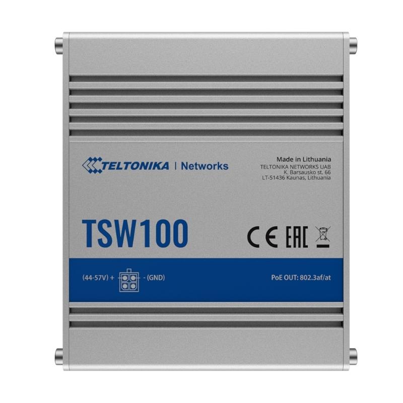 Ảnh minh họa Switch PoE công nghiệp Teltonika TSW100 4 cổng PoE+ 120W 2
