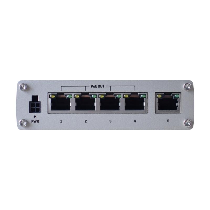 Ảnh minh họa Switch PoE công nghiệp Teltonika TSW100 4 cổng PoE+ 120W 3