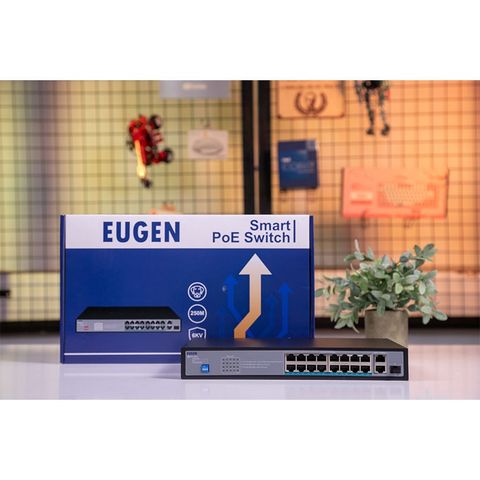 Switch Poe Eugen-3118poe/16 Poe/2 Uplink/ 200w
