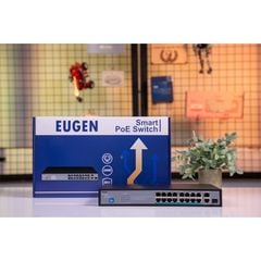  Switch Poe Eugen-3118poe/16 Poe/2 Uplink/ 200w 