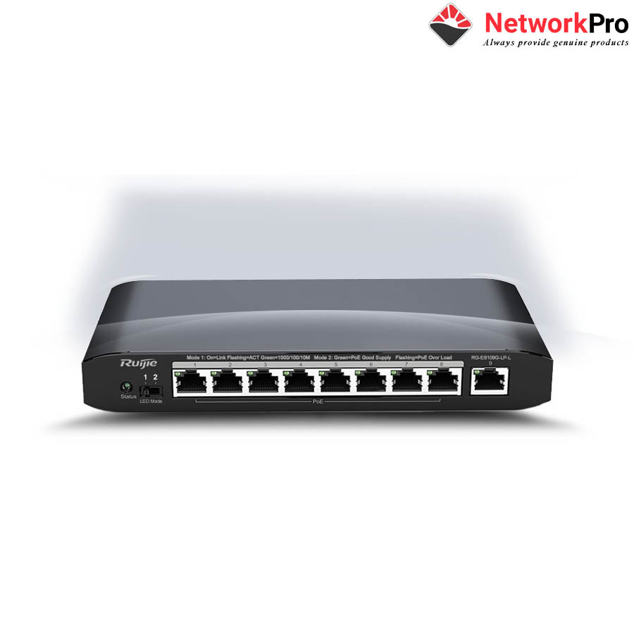 Ảnh minh họa Switch Ruijie RG-ES109G-LP-L 08 Ports (Hàng Chính Hãng) 2