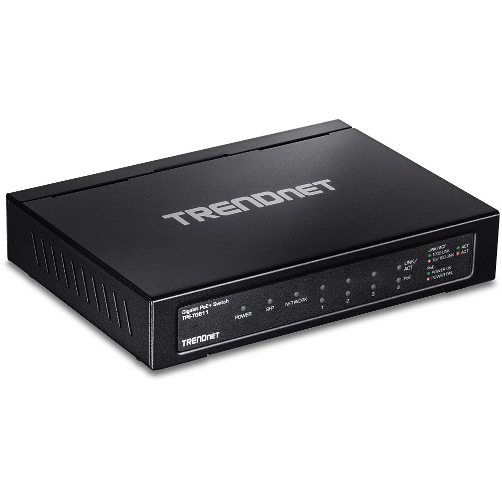 Switch TRENDnet TPE-TG611 6-Port Gigabit PoE+ Switch