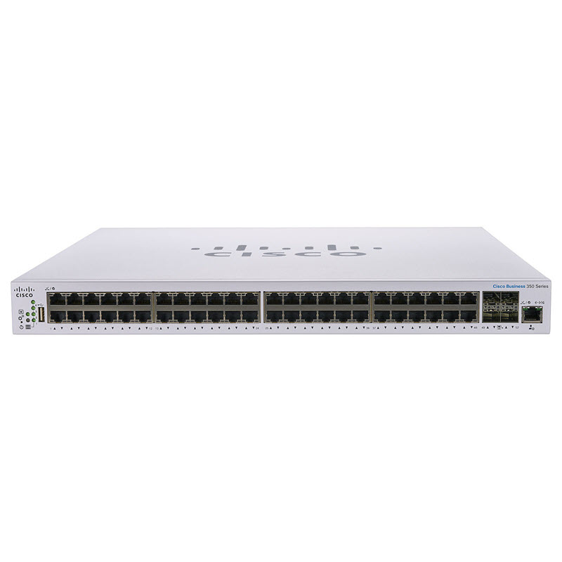 SwitchCisco CBS350-48T-4X-EU, Bộ chuyển mạch 48 cổng 1G, 4 cổng SFP+ 10G