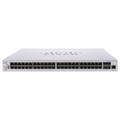 SwitchCisco CBS350-48T-4X-EU, Bộ chuyển mạch 48 cổng 1G, 4 cổng SFP+