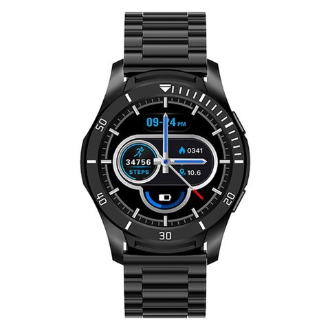 Đồng hồ thông minh SANDA Dây thép đen - GT106 1.3 inch dây thép/silicon