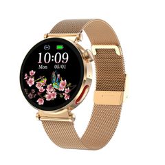  Đồng hồ thông minh ET490 1.27 Inch Gold – Gọi Bluetooth, ECG, dây thép sang trọng 