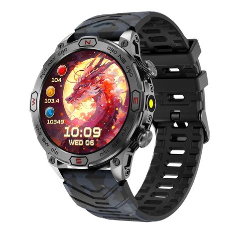 Đồng hồ thông minh KC86 Camouflage Black  - màn hình màu 1,43 inch, Hỗ trợ cuộc gọi Bluetooth / Theo dõi sức khỏe
