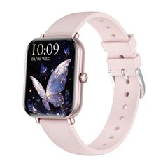  Đồng hồ thông minh KM66 Màu Hồng – Màn hình 1,75 inch, Dây silicon, Hỗ trợ cuộc gọi Bluetooth 