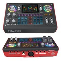  C100 Pro Đen – Card âm thanh trực tiếp di động, phát trực tuyến/ghi âm chuyên nghiệp 