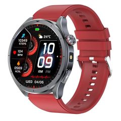  Đồng hồ thông minh ET472 Red - Bluetooth màn hình màu 1,53 inch, dây đeo silicon, hỗ trợ AI-GPT, Hỏi và Đáp thông minh 