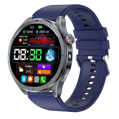 Đồng hồ thông minh ET472 Blue - Bluetooth màn hình màu 1,53 inch, dây đeo silicon, hỗ trợ AI-GPT, Hỏi và Đáp thông minh