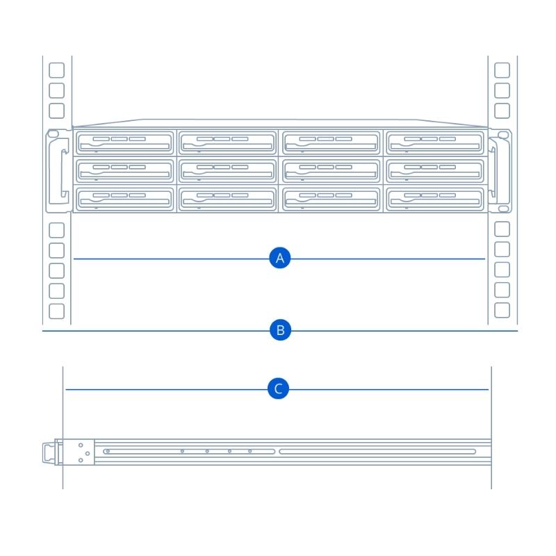 Ảnh minh họa Synology Rail Kit RKM114 1