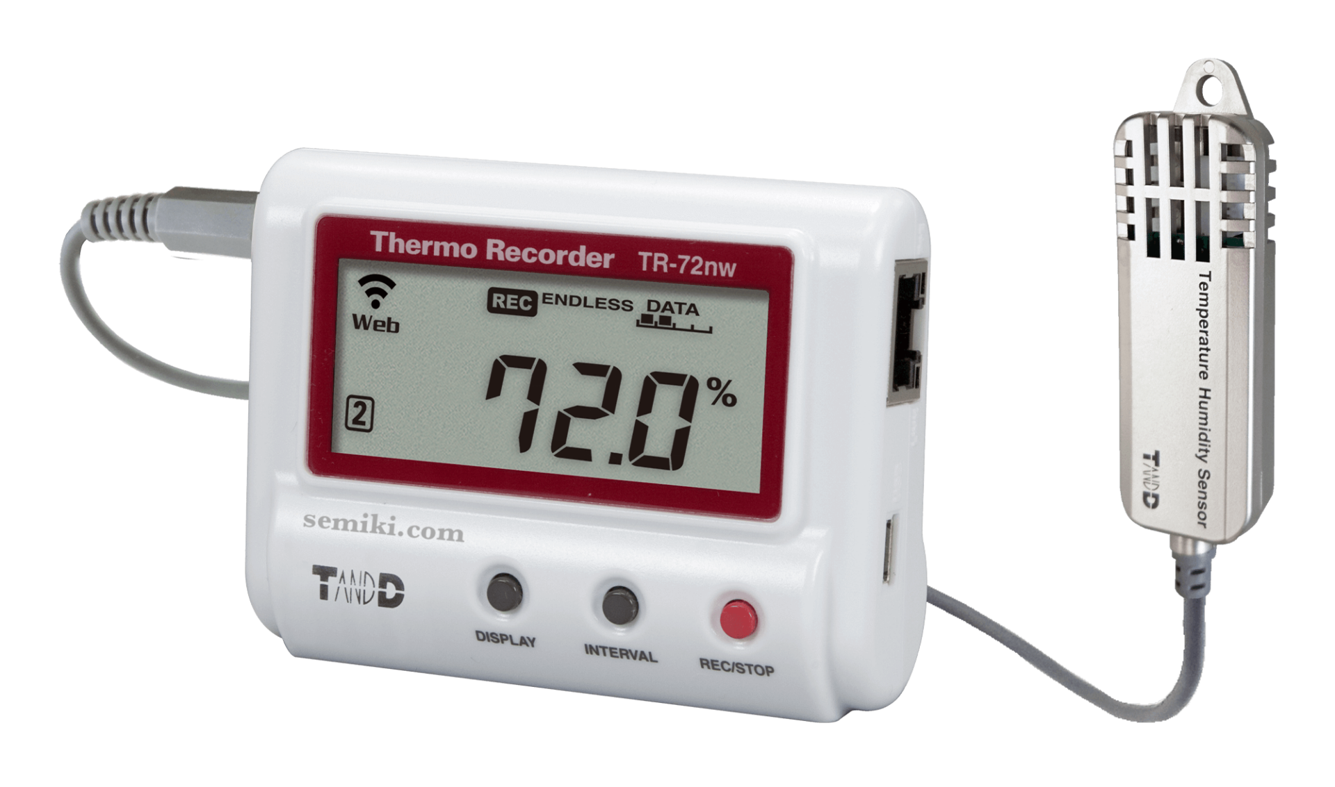 Ảnh minh họa T&D TR-72NW-S nhiệt ẩm kế điện tử tự ghi (25 ~70°C /99%RH) 1