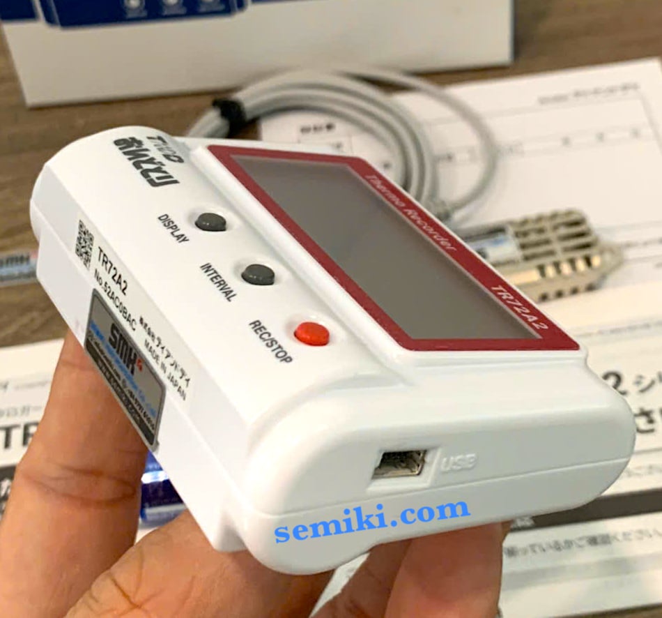 Ảnh minh họa T&D TR72A2 bộ ghi dữ liệu nhiệt độ, độ ẩm 0 ~55°C/10 ~95% RH 1