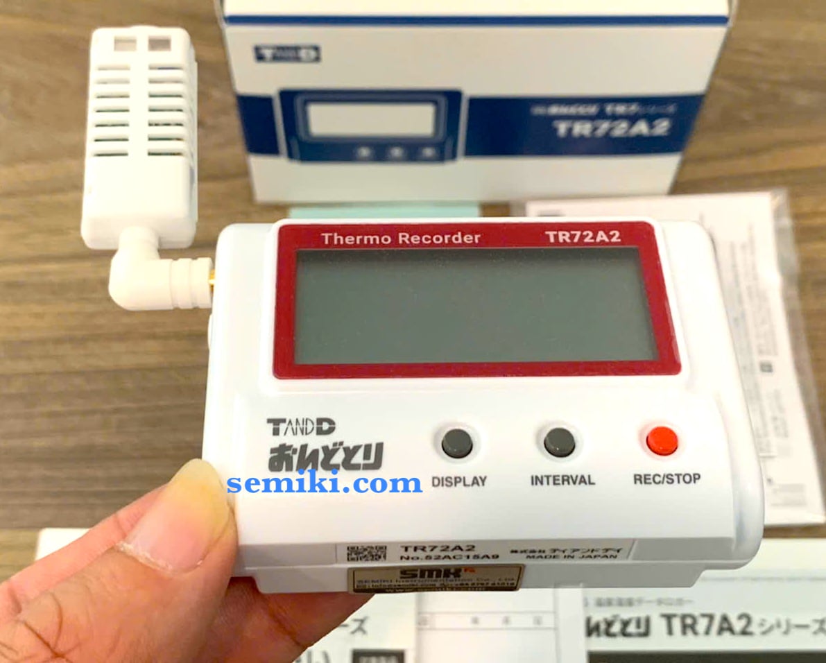 Ảnh minh họa T&D TR72A2 bộ ghi dữ liệu nhiệt độ, độ ẩm 0 ~55°C/10 ~95% RH 3