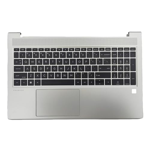 Ảnh minh họa Thay Vỏ Laptop HP Probook 450 455 G8 455R G8 Palmrest Upper Case Backlit Keyboard Touchpad Assembly Silver M21742-001 M21742-B31 M22004-B31 Replacement for Zin 1