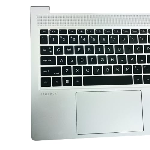 Ảnh minh họa Thay Vỏ Laptop HP Probook 450 455 G8 455R G8 Palmrest Upper Case Backlit Keyboard Touchpad Assembly Silver M21742-001 M21742-B31 M22004-B31 Replacement for Zin 3