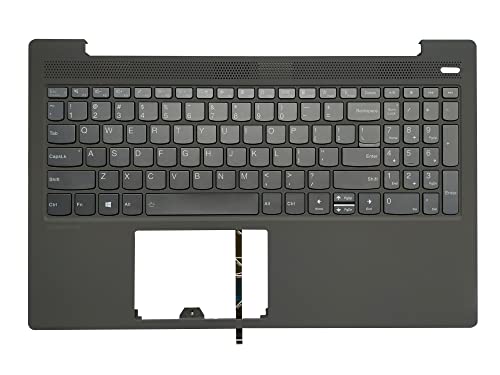 Ảnh minh họa Thay Vỏ Laptop Lenovo IdeaPad 5 15IIL05 15ARE05 15ITL05 US Layout Backlit with Palmrest Upper Cover Case Shell Plastic (Dark Gray) Laptop Replacement Keyboard Compatible for Zin 1