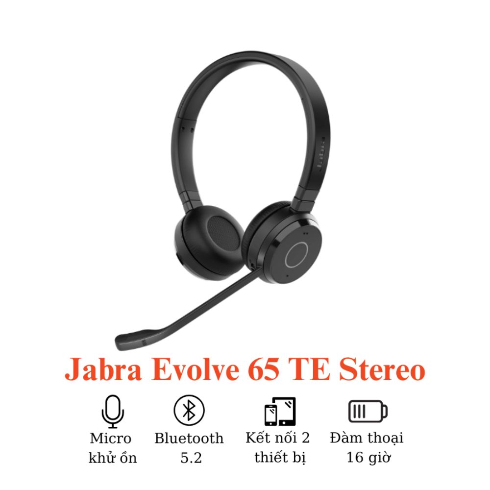Ảnh minh họa Tai nghe call center Jabra Evolve 65 TE Link 390a MS Stereo 1