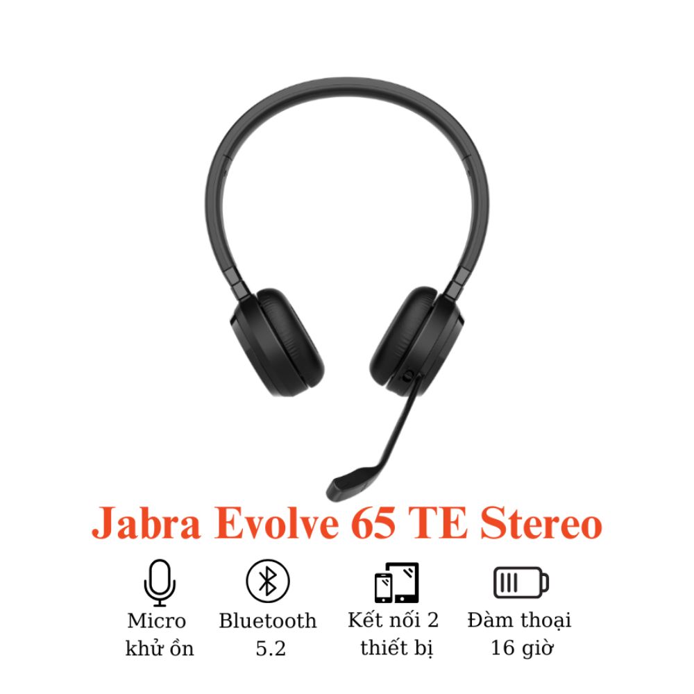 Ảnh minh họa Tai nghe call center Jabra Evolve 65 TE Link 390a MS Stereo 2