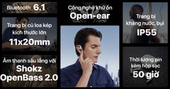  Tai nghe Open Ear Shokz OpenFit Pro 