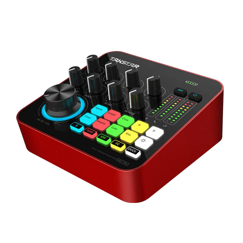 Ảnh minh họa Sound Card Takstar MX1 Pro (DSP, 12 Tông Autotune, Bluetooth, OTG, XLR, 3.5 mm, 6.5 mm) 1