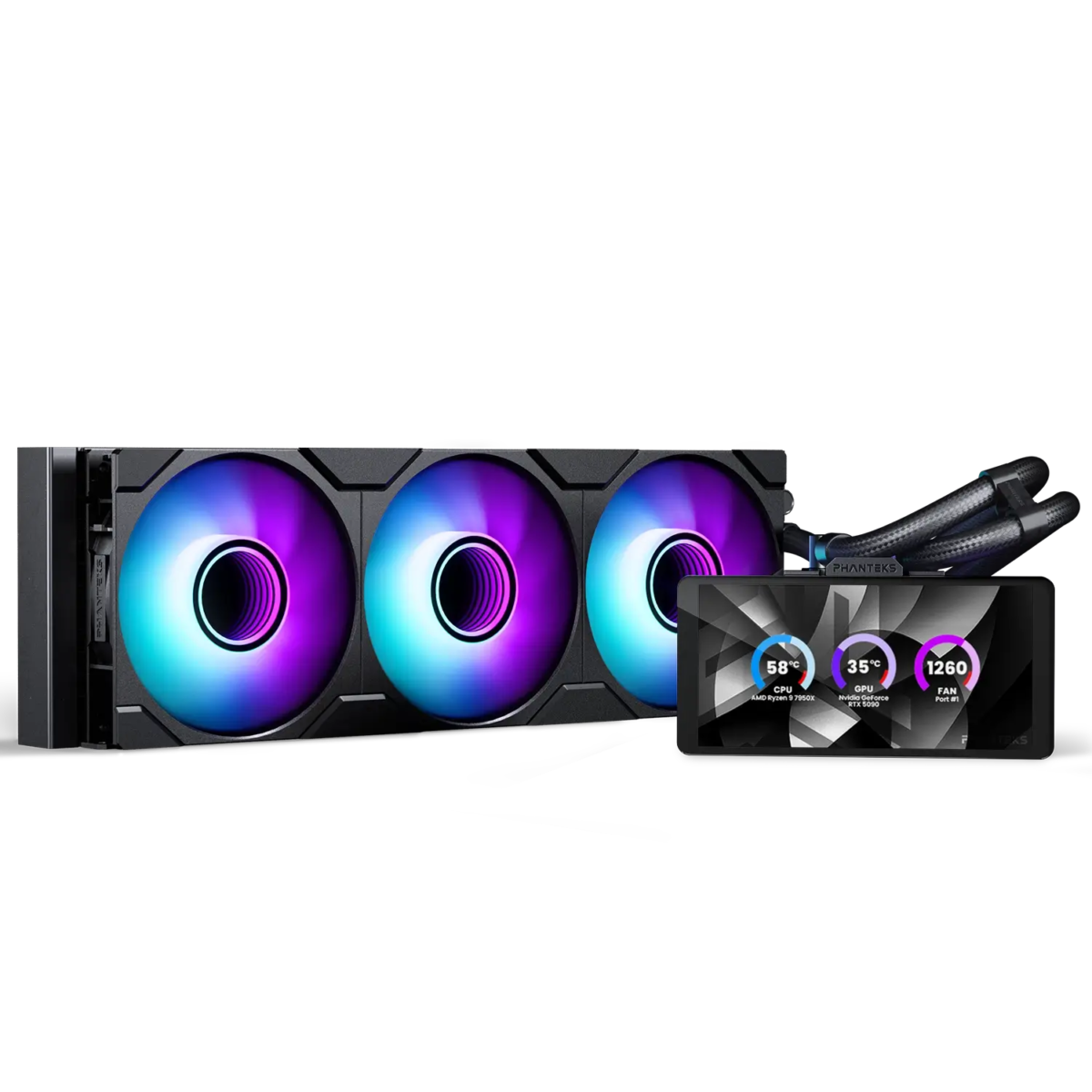Tản Nhiệt Nước AIO Phanteks Glacier One 360M25 LCD Black