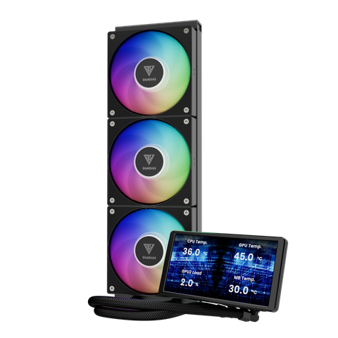 Tản nhiệt nước Gamdias CHIONE P5-360 ARGB Black ( Màn hình LCD )