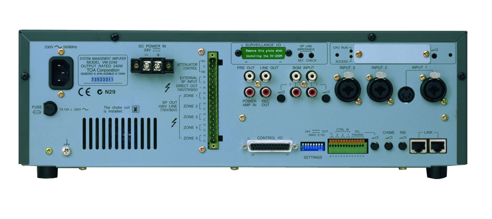 Ảnh minh họa Tăng âm liền Mixer 5 vùng loa công suất 240W: VM-2240 1